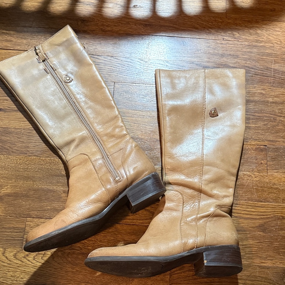 Franco Sarto Light Brown Over the Knee Boots
